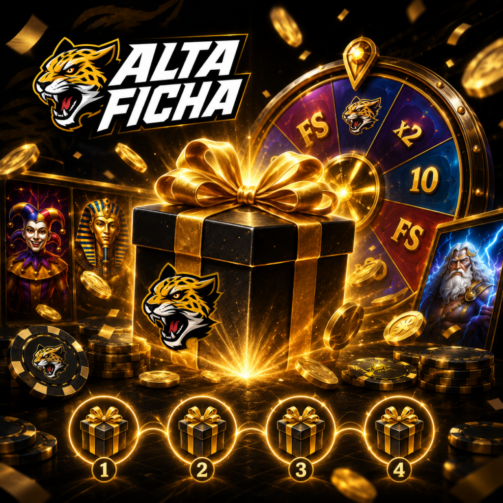 Bono de bienvenida de Altaficha Casino con free spins y promociones en cuatro depósitos