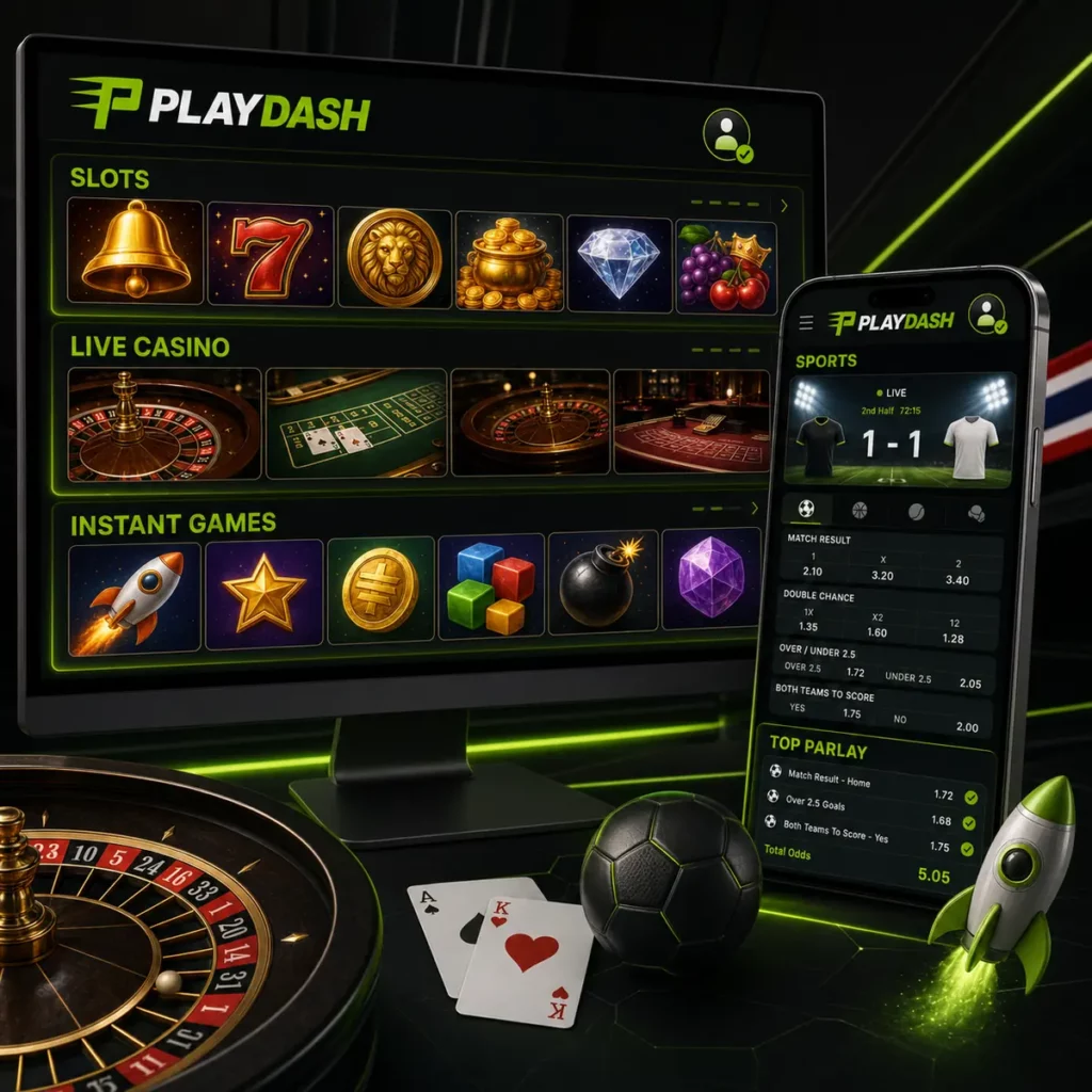 PlayDash casino, instant games and live sports betting in one account